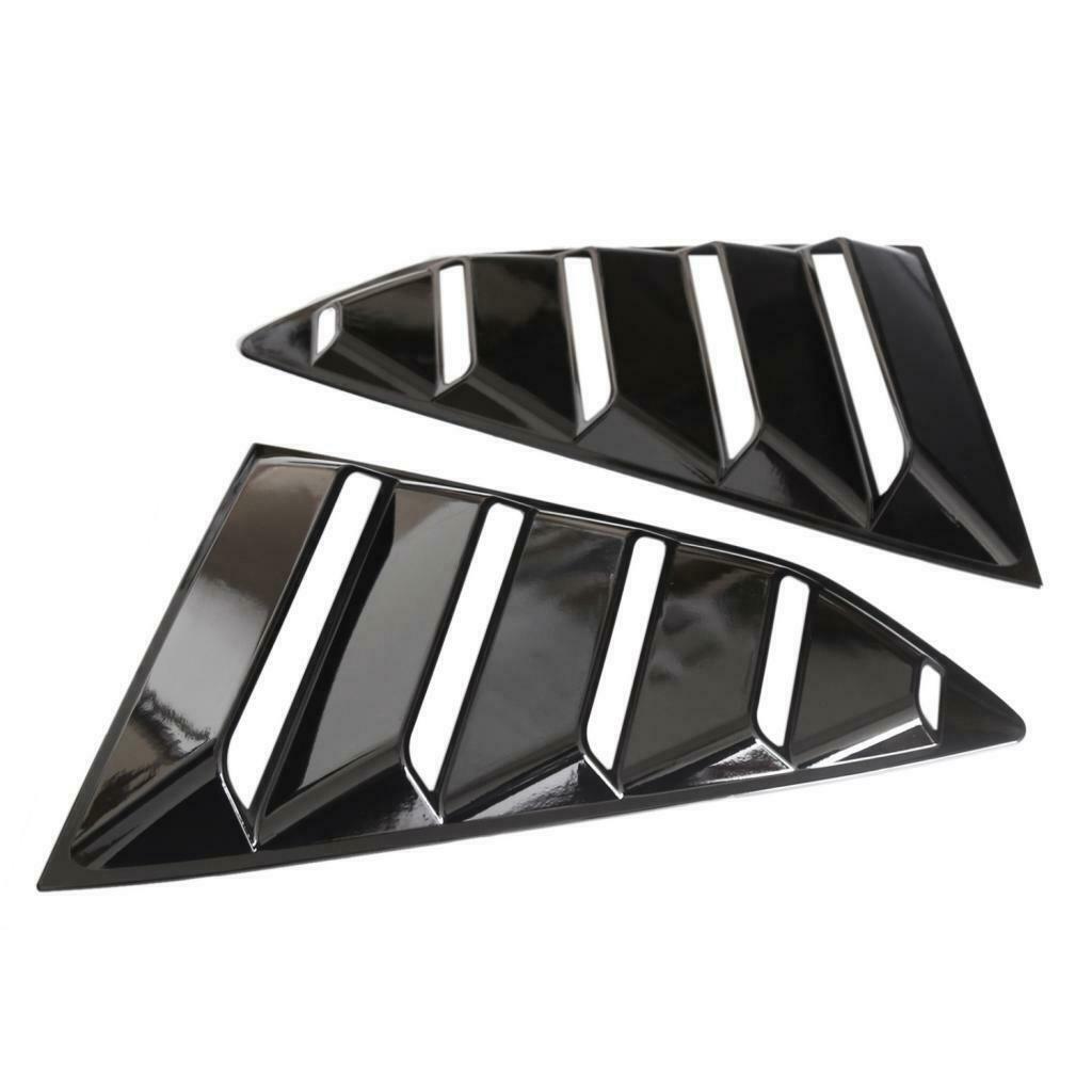 1 Pair Bright Black Vent 1/4 Side Window Louver Cover For Chevrolet Camaro