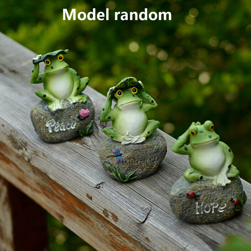 Frogs Garden Statues Frogs Sitting On Stone Sculptures Garden Yard Decora.l8