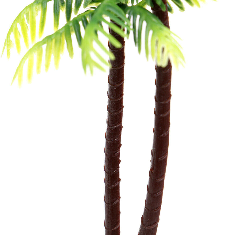 Mini Coconut Tree Plastic Green Water plants Aquarium Fish Tank plants Tt