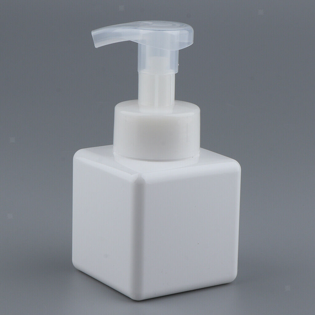 Empty Liquid Soap Pump Bottles Square Body Wash Detergent Dispenser White
