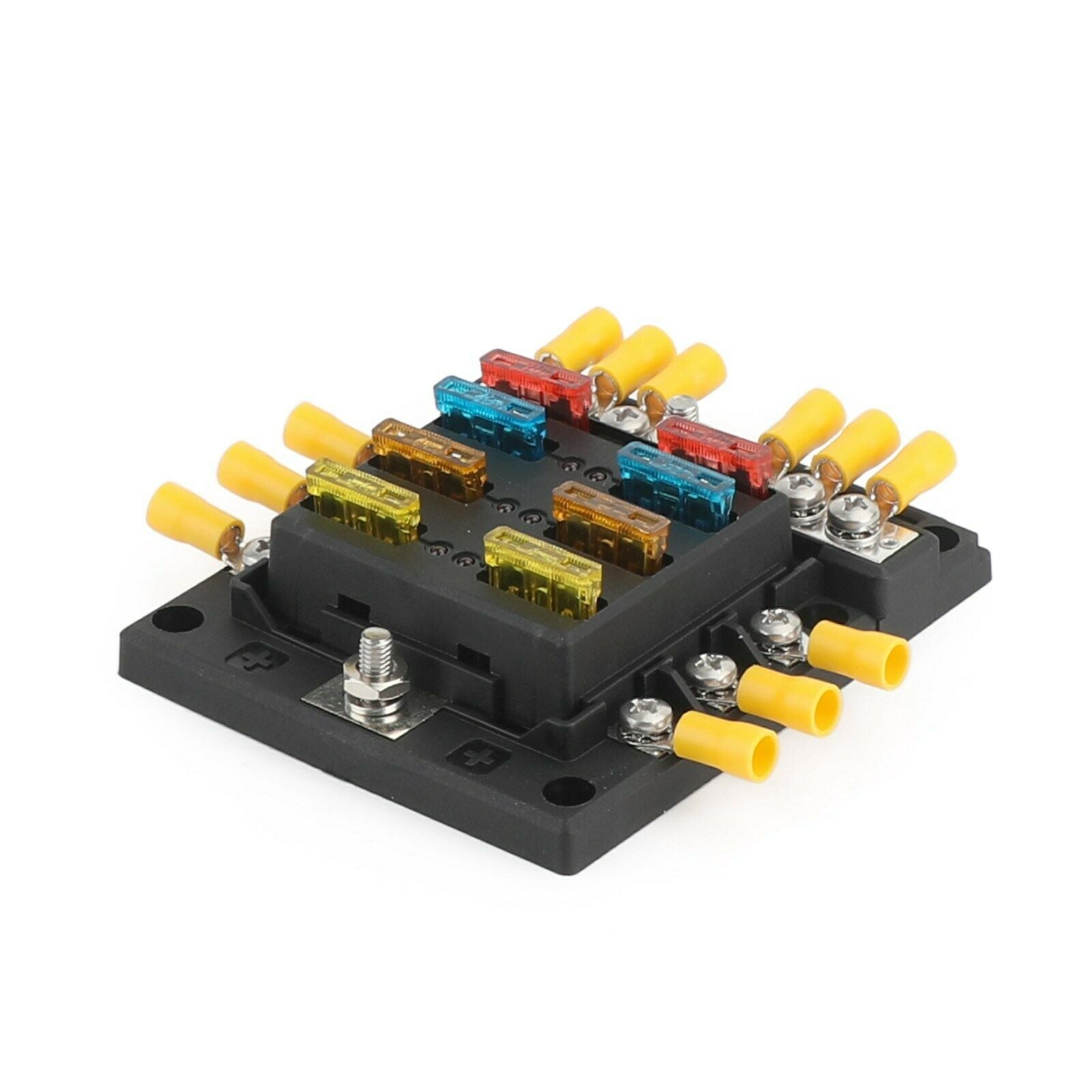 6 Way Fuse Block Detachable Removable Negative Electrode Holder Waterproof CN
