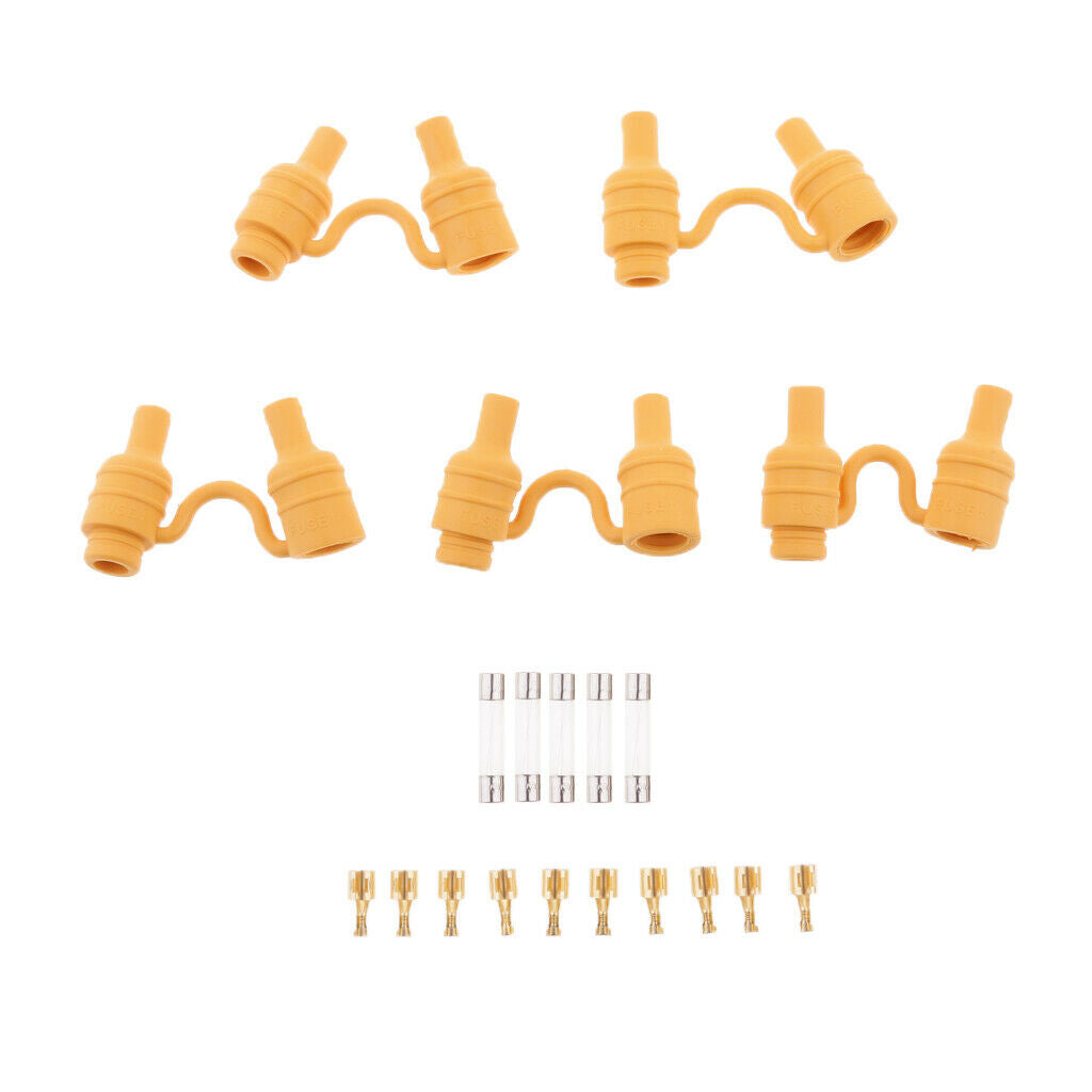 5 Sets of AGC Glass Fuse  for 6x30 Mm Tube Fuses Quick Blow Car Accessories