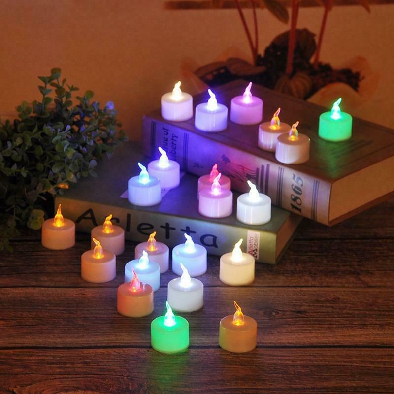 6pcs Color Changing LED Tea Lights Flameless Tealight Candle with Colorful Light