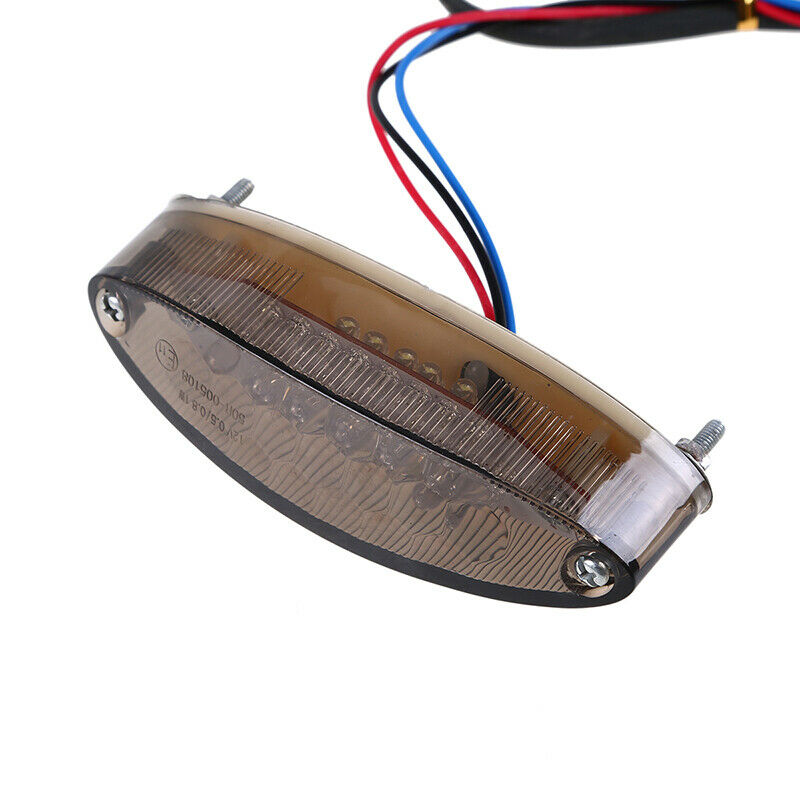 Motorcycle Universal Smoke LED Integrated Tail Light Brake License Plate Holder
