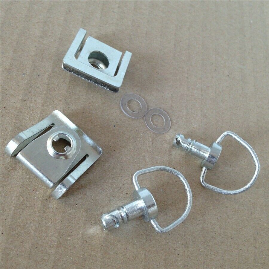 15mm Chrome Quick Release Fasteners Fairing Bolts Studs Quarter Turn + Clips