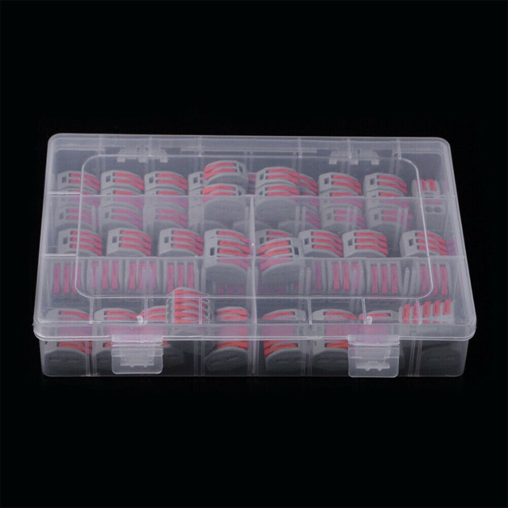 60Pcs Electrician Electrical Soft and Hard Wire Quick Connector Terminal Block
