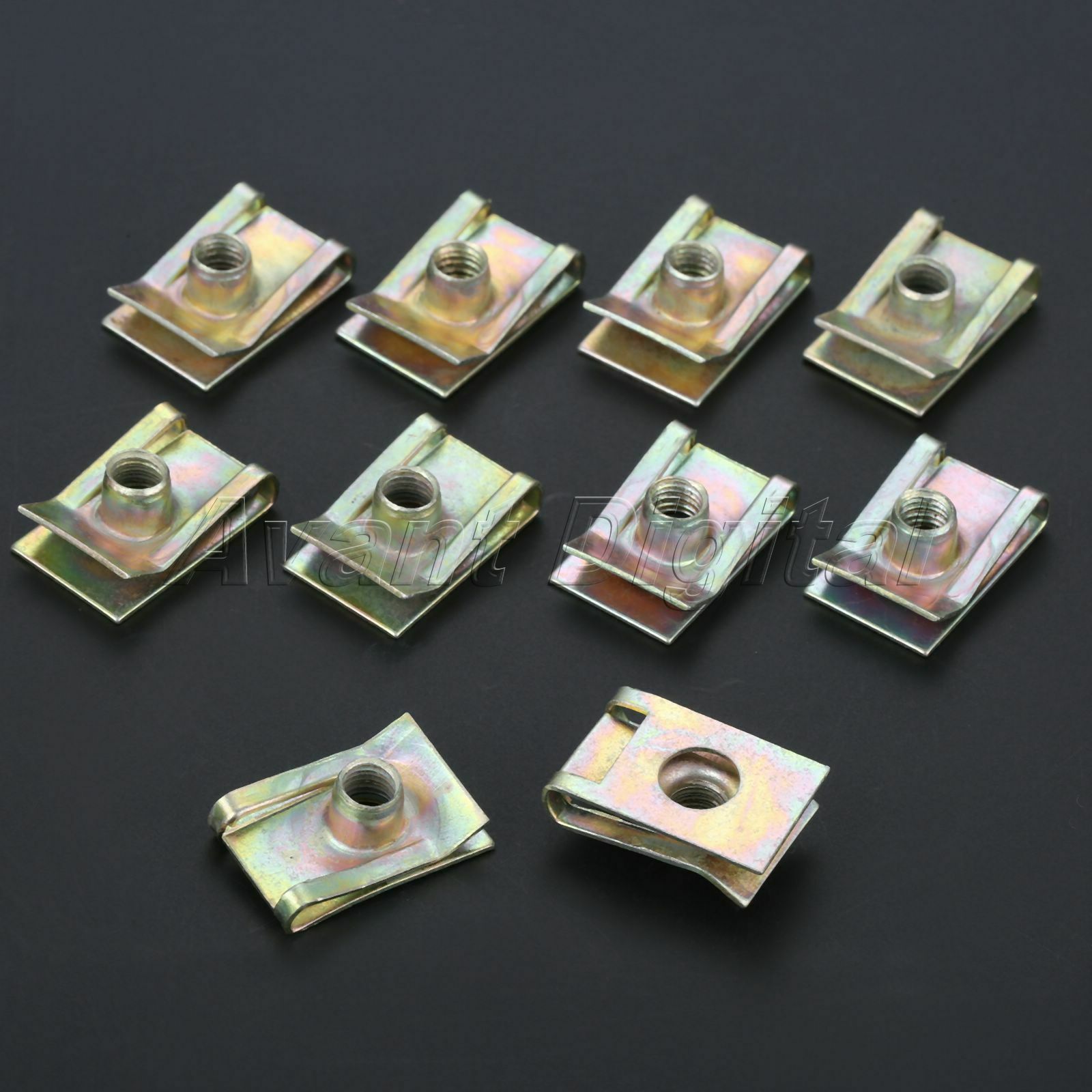10x M6 Clips Triming Fasteners Panel Retaining Rivets Panel Nuts Metal Wholesale