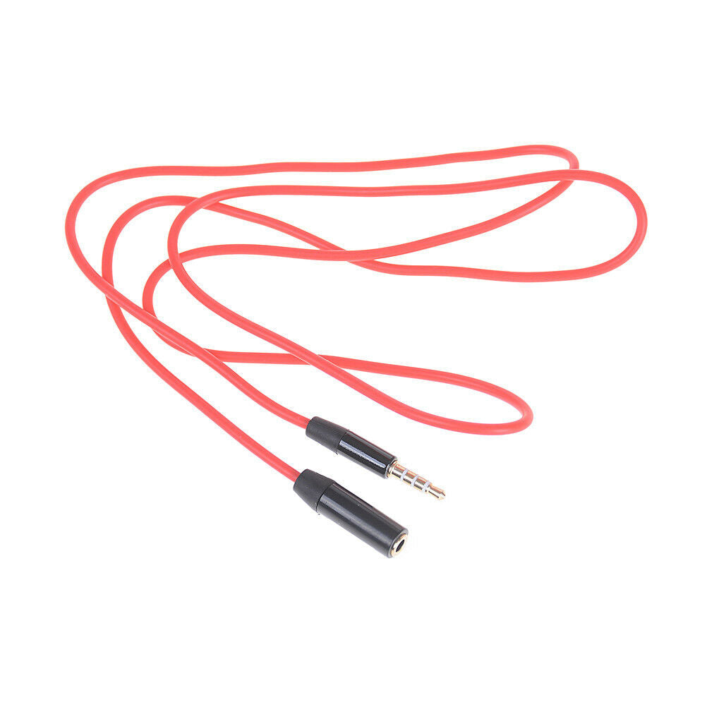 3.5mm 4Pole Male to Female Earphone Headphone Audio Cable Adapter Mic Ext.l8