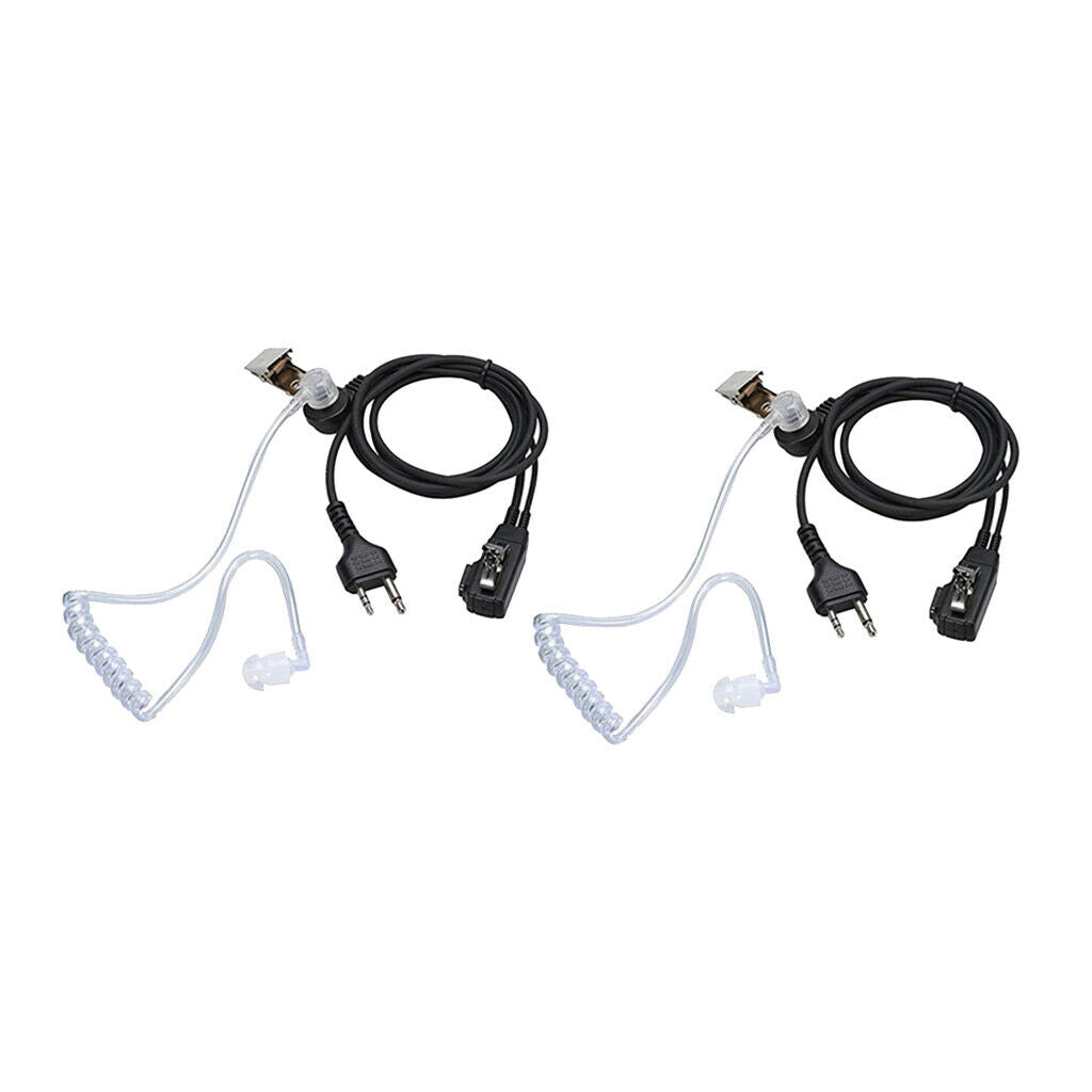 2Pin PPT Mic Covert Acoustic Tube Earpiece Headset for Midland Two Way Radio