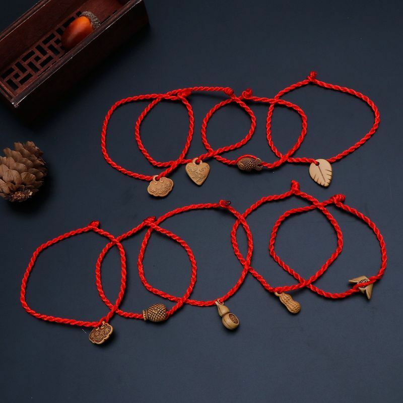 10Pcs Handmade Lucky Knitting Red String Braided Lovers Friendship Bracelets