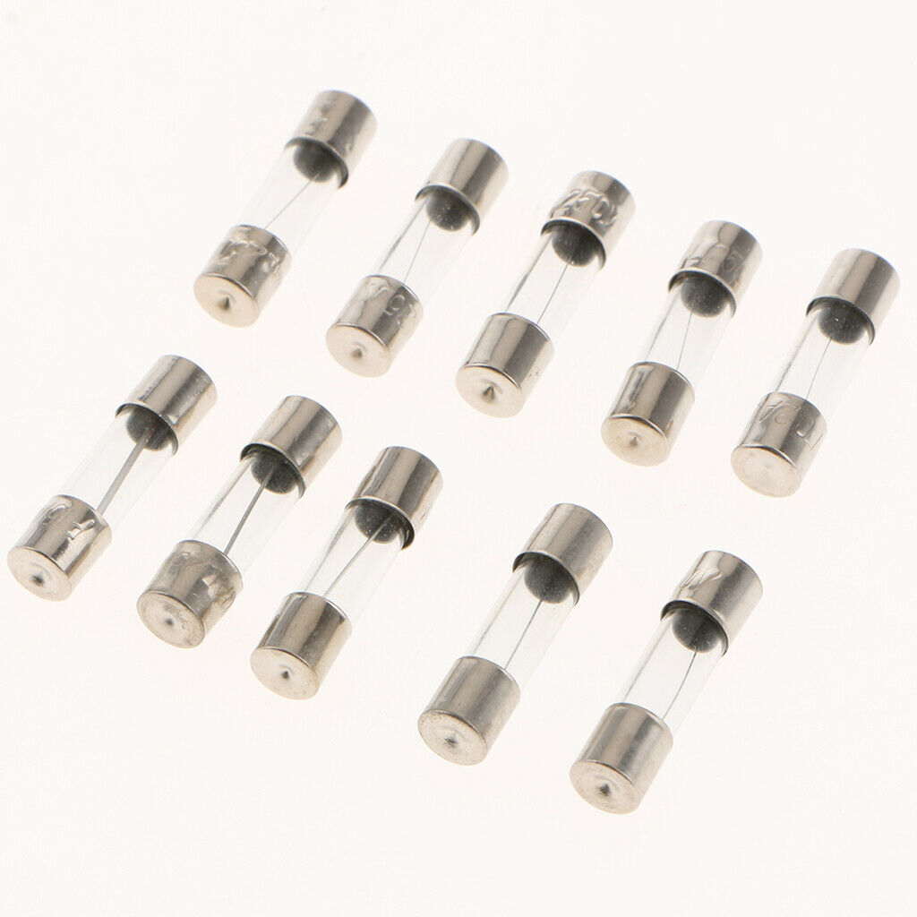 100 pcs 5 x 20mm Fast-blow Glass Fuses,Quick Blow Tube Fuses Assorted Kit Amp