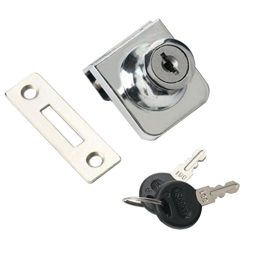 Heavy Duty Display Cabinet Showcase Lock Glass Door Lock  35x32mm A