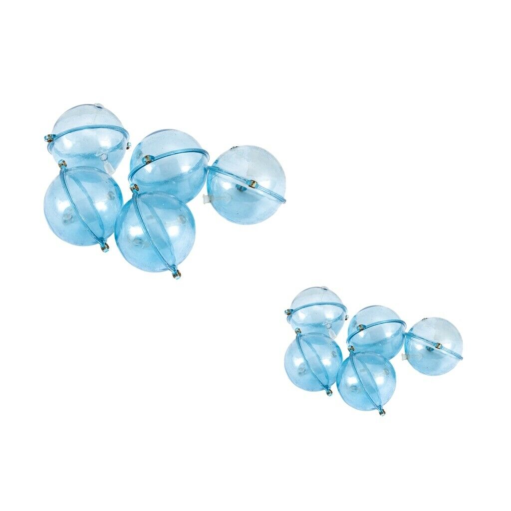 5x S + 5x L Round Fishing Bobber Water Bubble Floats Air-lock Fishing Tool