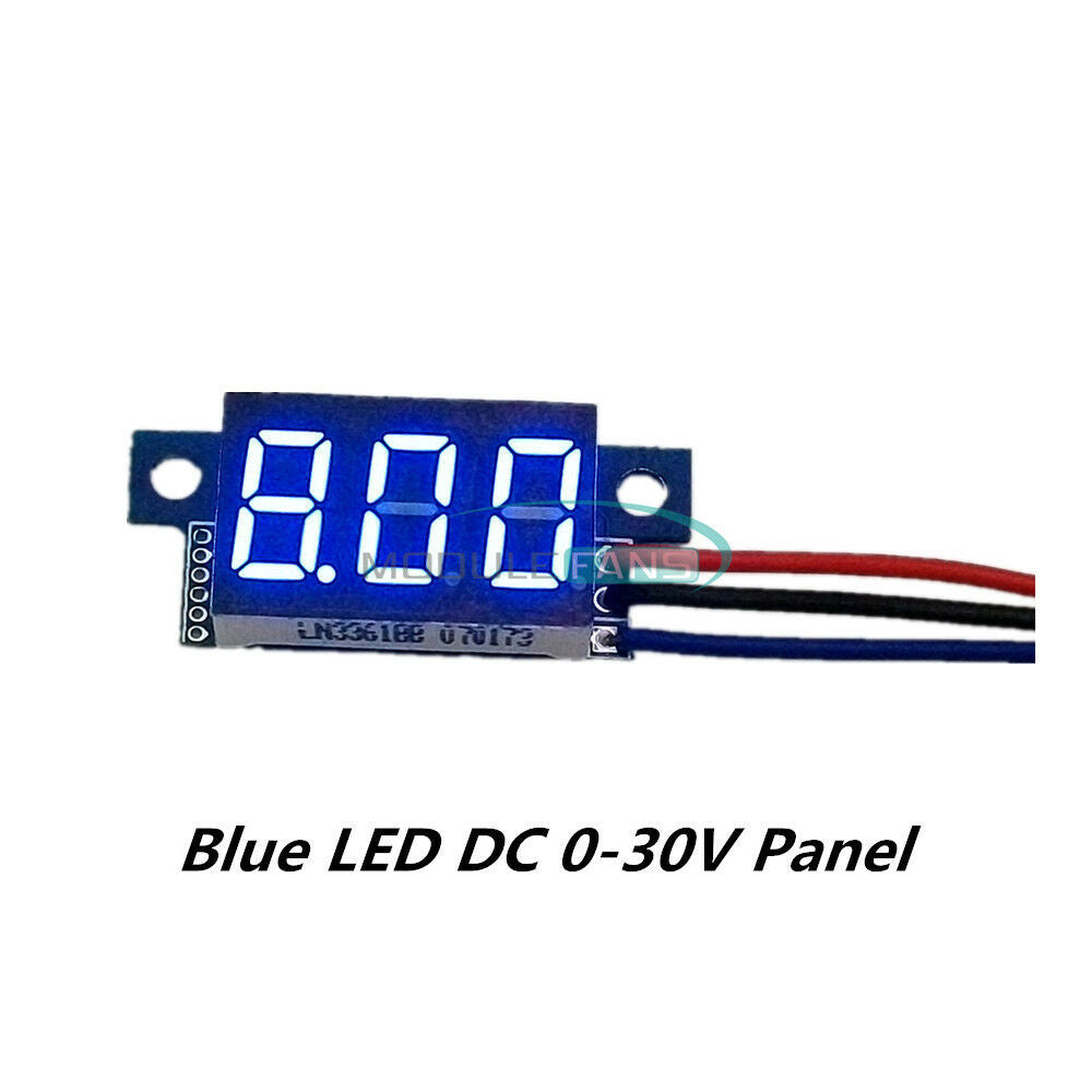 DC0-30V Three Wire 0.36 "digital tube Blue LED Panel Meter Digital Voltmeter