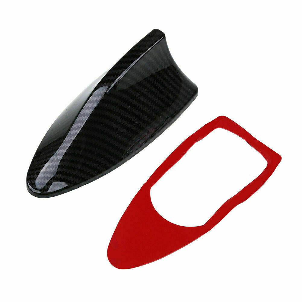 Carbon Fiber Shark Fin Roof Antenna Aerial FM/AM Radio Decoration Auto Universal