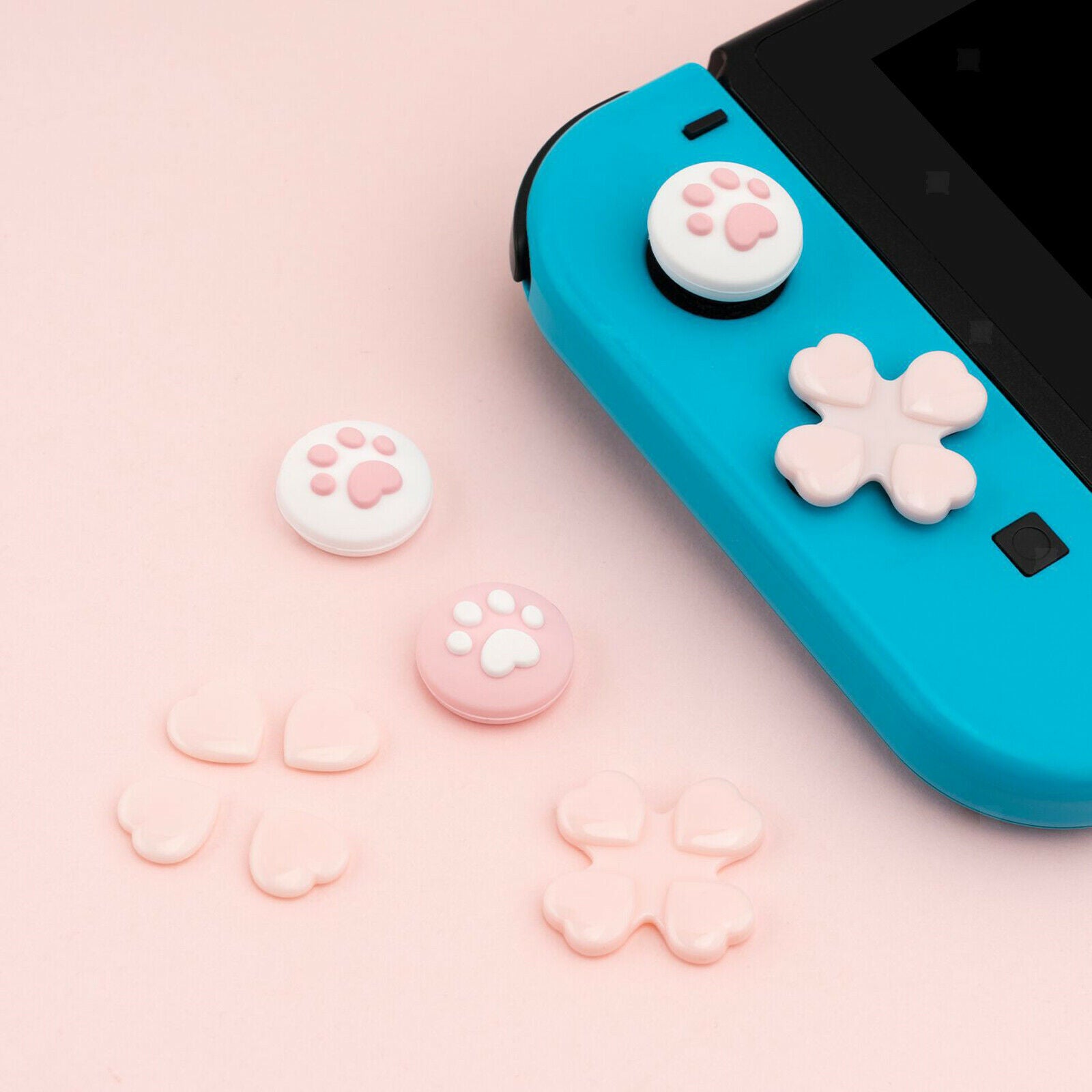 Cat Claw Design Joystick Protective Cover Button Stickers Set Gaming
