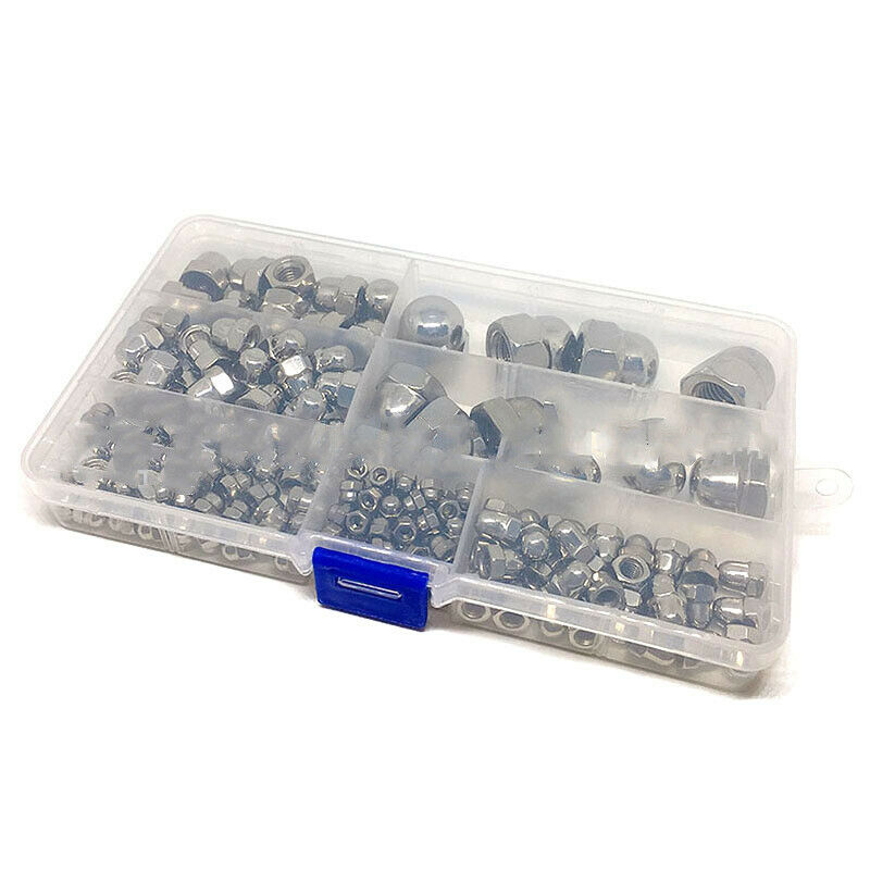 170Pcs M3-M12 304 Stainless Steel Ball Nut Cap Ball Nut Box