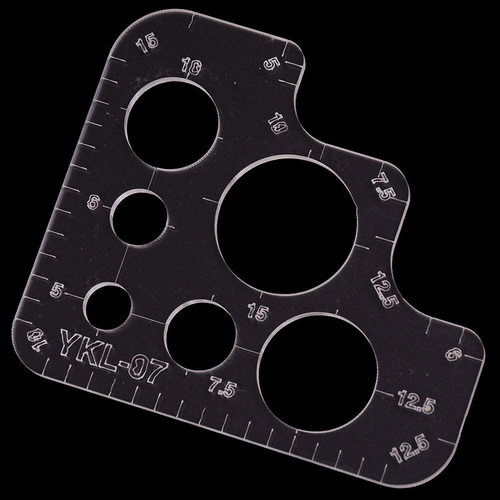 1pcs diy handmade leather tool R ruler round corners full size acrylic tem.l8
