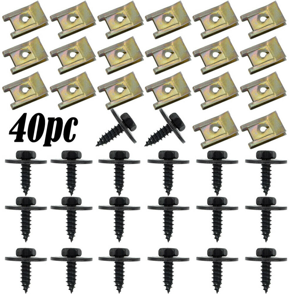 20 Sets Chassis Engine Guard Metal Screws Clips For BMW E46 E92 E90 F10 X1 X3 X5