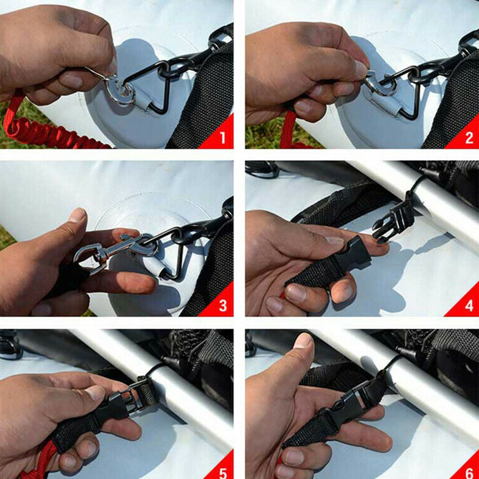 Elastic Coiled Paddle Leash Kayak Fishing Canoe Lanyard Safety Rod Cord Rope