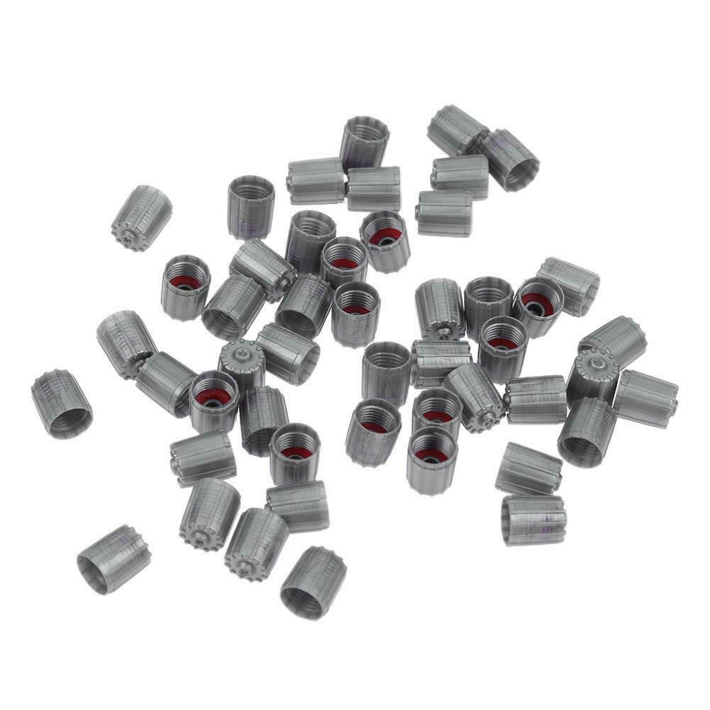 50pcs Plastic PMS Tire Valve Stem Caps Covers for Car Truck Motorcycle @