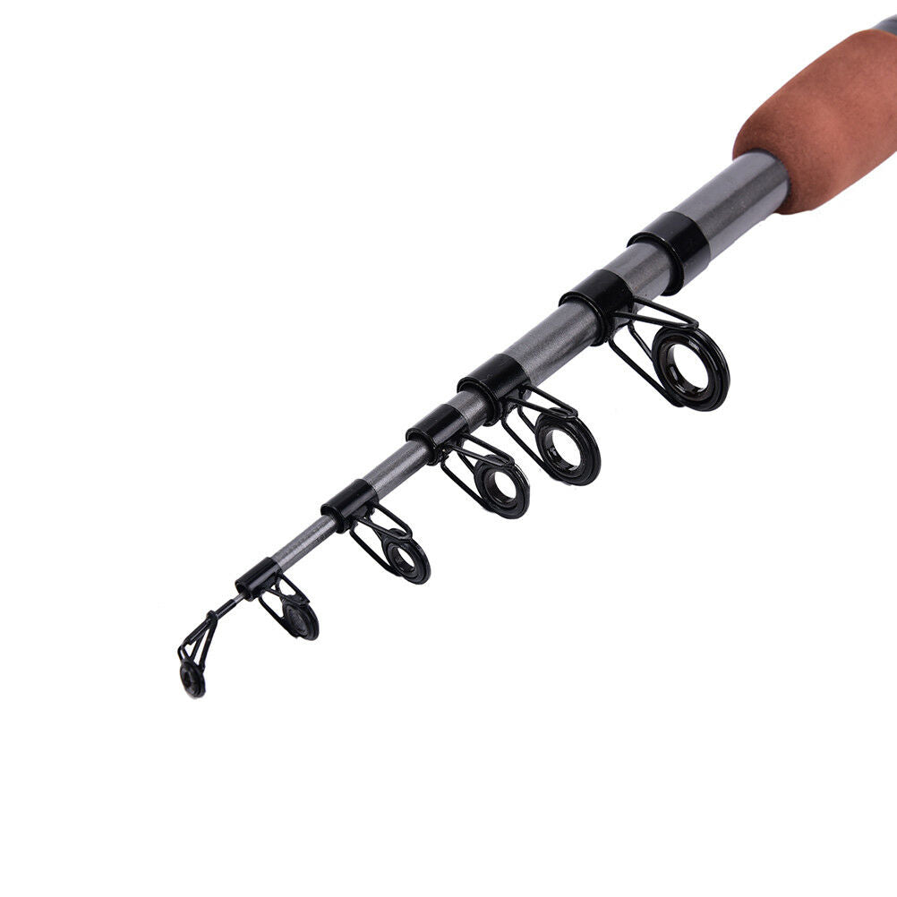 Carbon Fiber Telescope Fishing Rod Sea Rock Travel Spinning Pole Portable B Kt