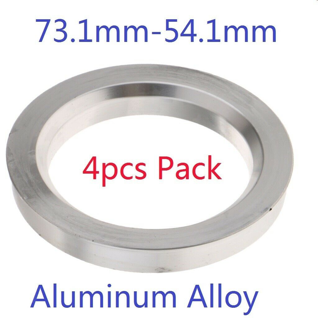 4Pieces Spigot Rings 73.1mm to 54.1mm Aluminum Alloy Wheel Hub Spacers