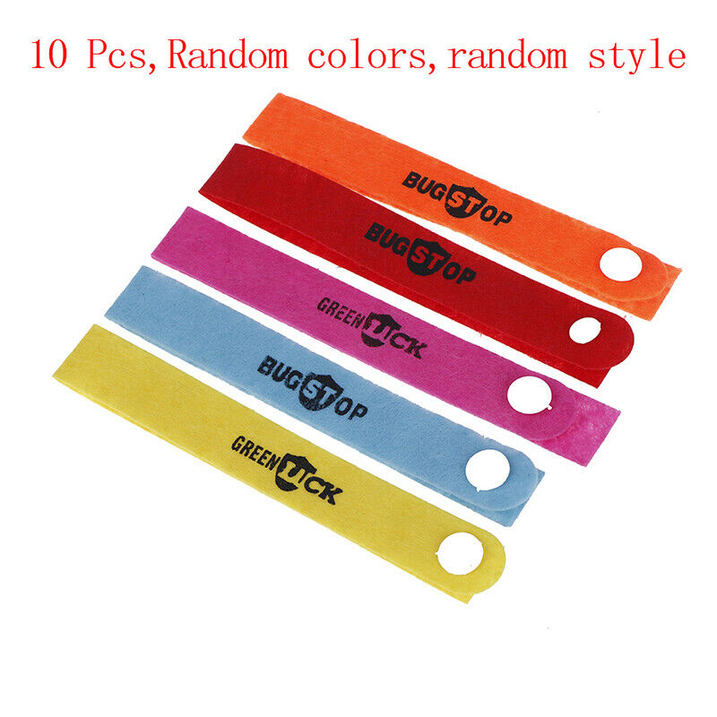10 Pcs Bracelet Anti Mosquito Insect Bugs Repellent Repeller Wrist Bands TdJ Fx