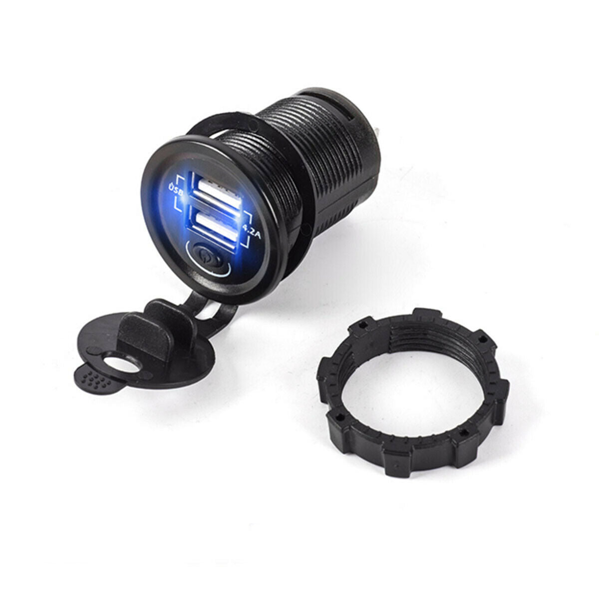 Dual USB Port Car Charger Fast Charging 5V 2.1+2.1A Voltage Design Waterproof