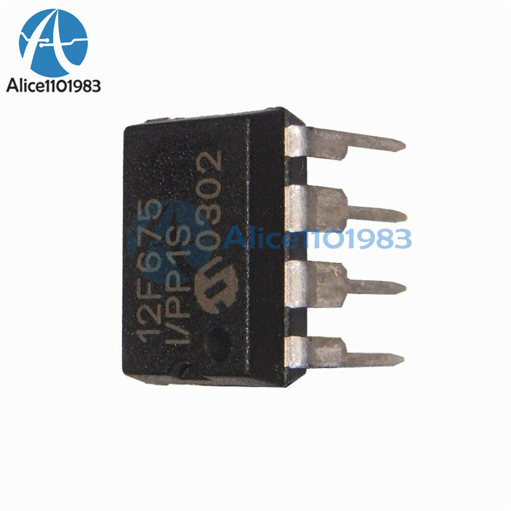 10Pcs IC PIC12F675-I/P PIC12F675 DIP8 MICROCHIP MCU CMOS FLASH-BASE 8BIT