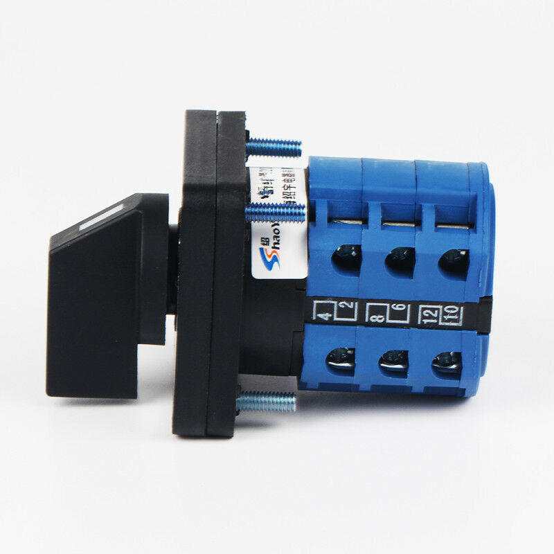 1PCS Universal Combination Switch 660V 125A 3Position (1-0-2) 12 Terminal Number