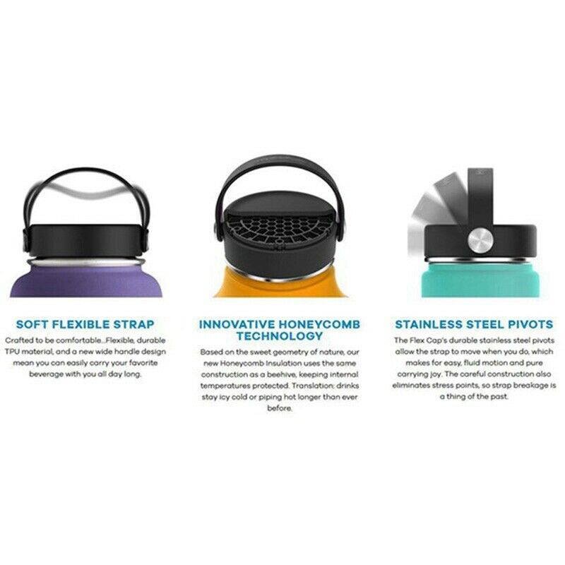 1X(Wide Mouth Flex Cap Fits Most Wide Mouth Bottles for Hydro Flask St Flip 4B9)