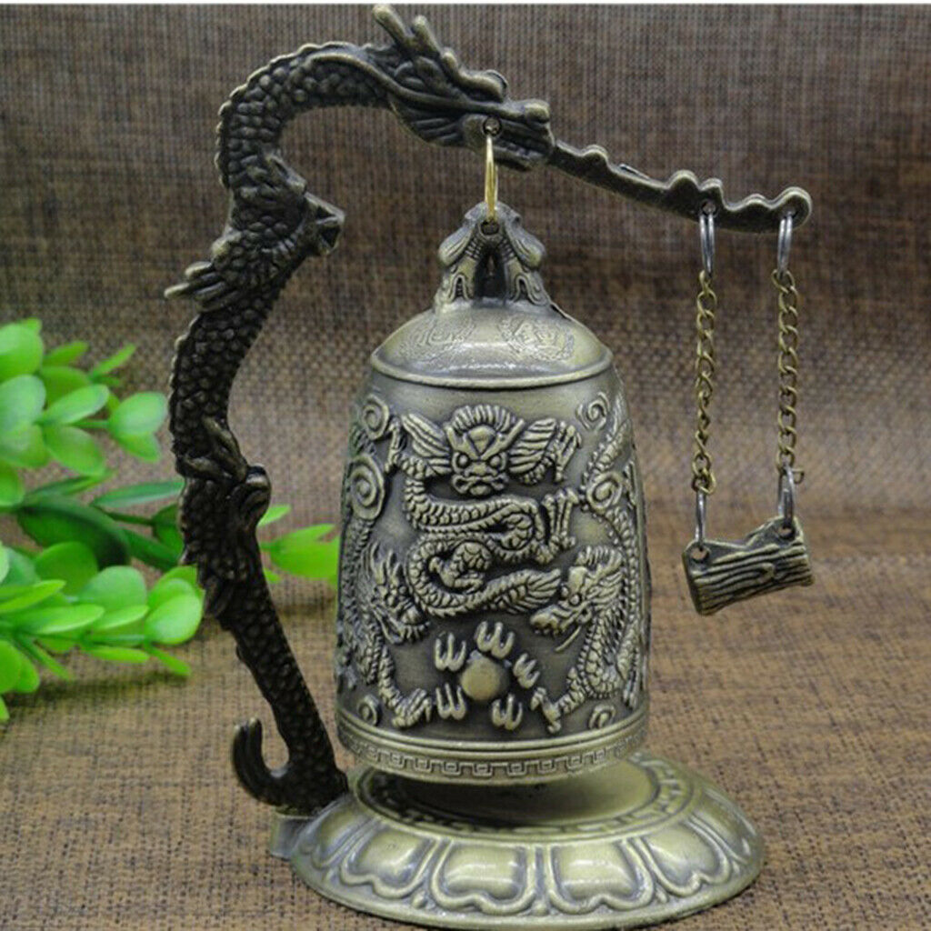 Alloy Desktop Dragon Gong Oriental Desktop Craft Hanging