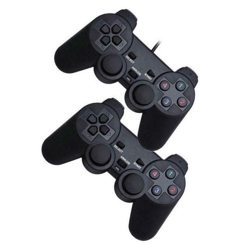 USB Wireless Double Handle Game Controller Joystick Vibration Gamepad for PC