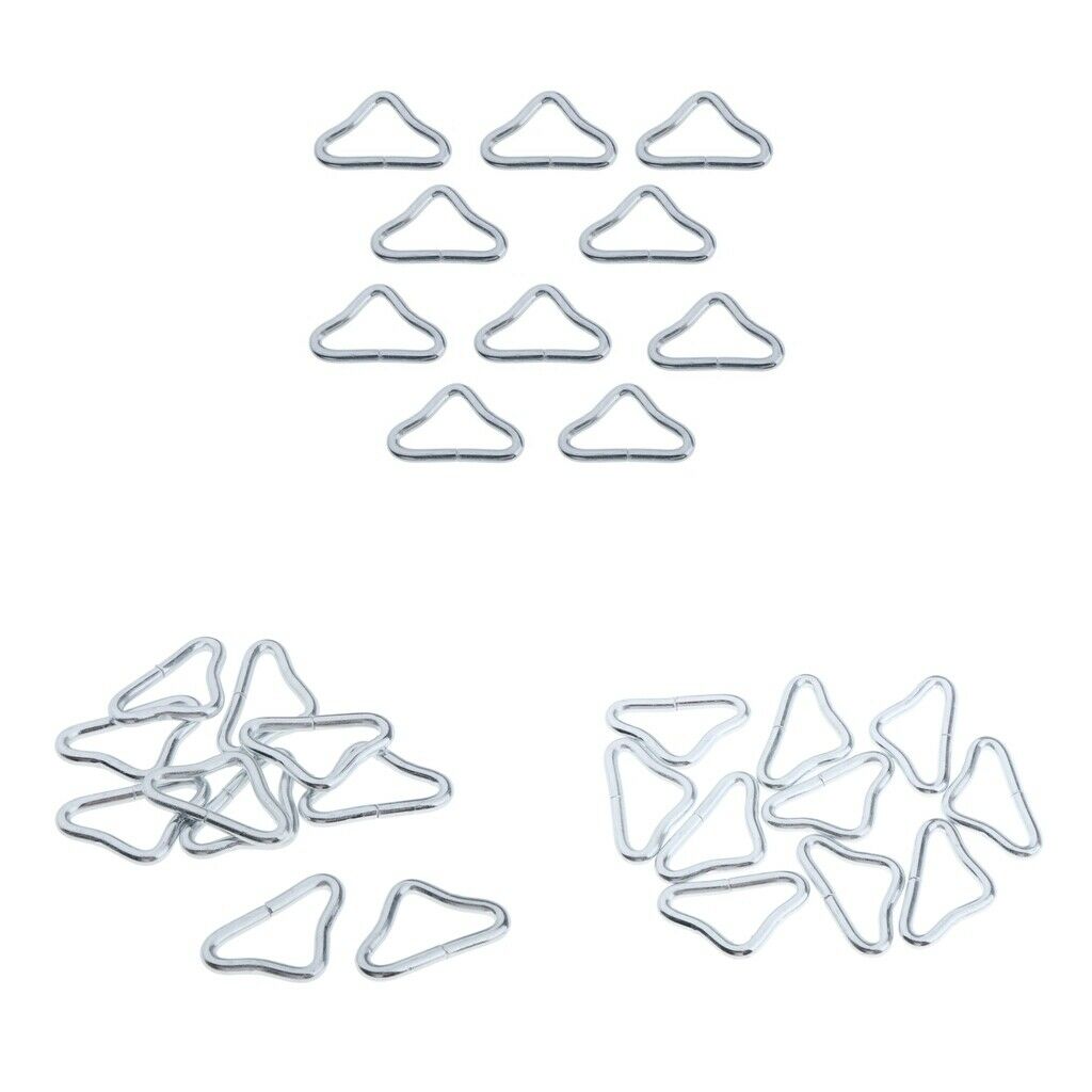 30Pcs Triangle Rings Buckle V-rings for Straps Trampoline Parts Repair