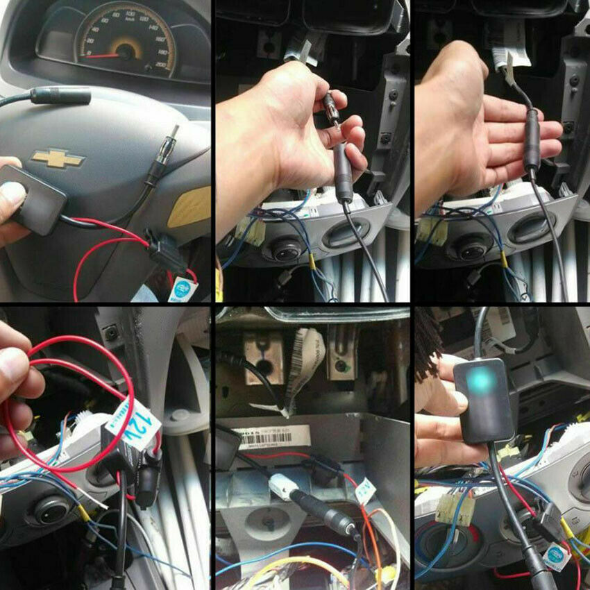 12V Universal Car FM/AM Radio Stereo Antenna Aerial Signal Amplifier Booster