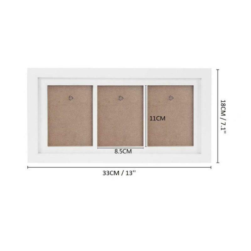 Baby Kid Children Foot Finger Hand Wooden Photo Frame Set Print Clay Ink Kit