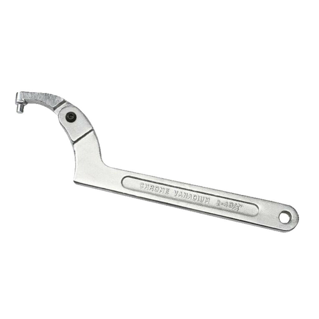 Adjustable Hook Wrench C Spanner 19-51mm Round Head Hand Tool for Nuts Bolt