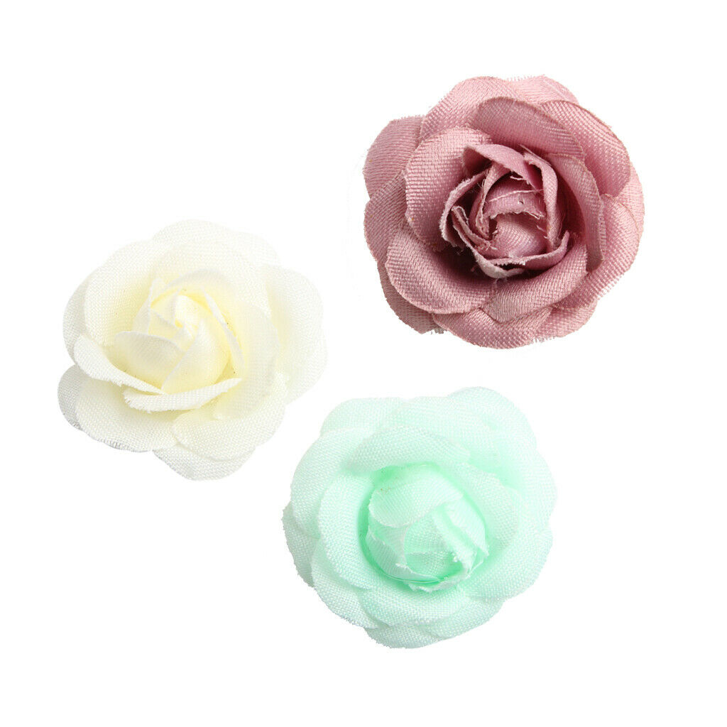 20pcs Multi Colors Artificial Silk Rose Flower Heads