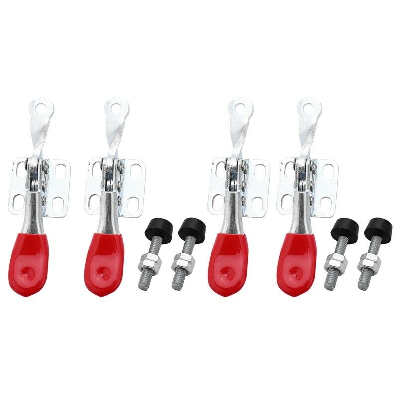 4 PCS 60 Lbs Antislip Covered Hand Tool Toggle Clamp Horizontal Clamp 201A D4PP3