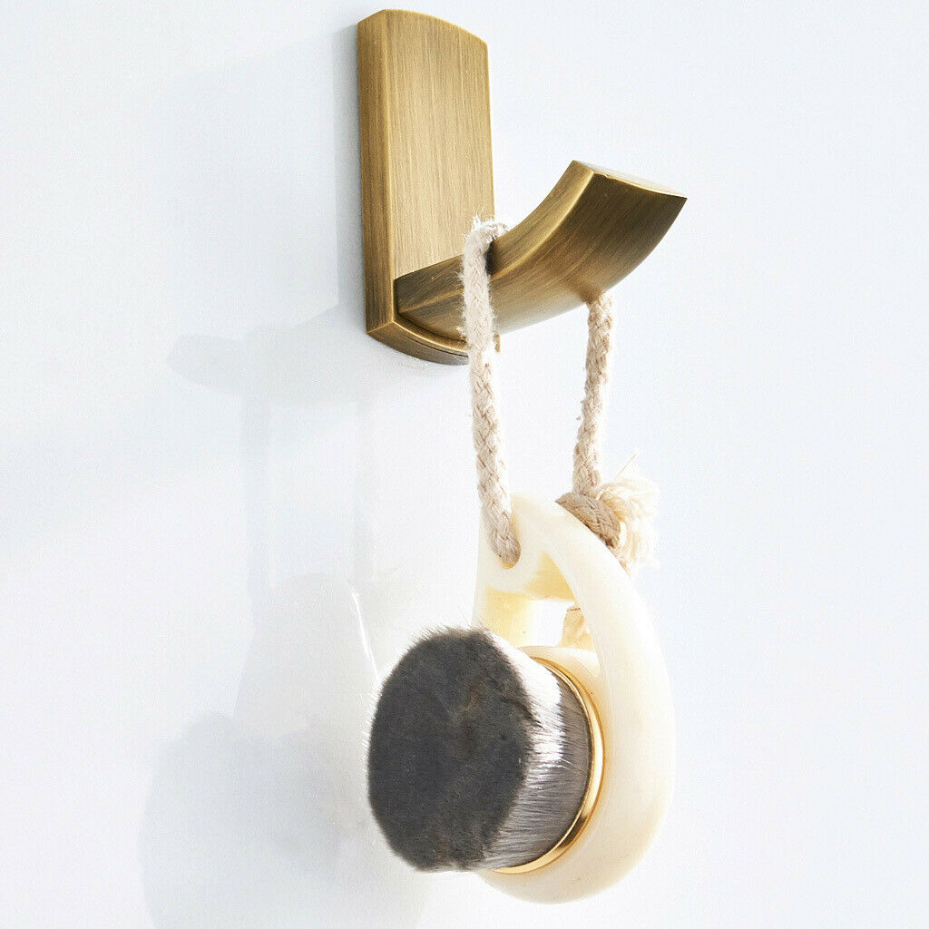 Brass Bathroom Wall Mounted Towel Rack Coat Hat Hook Door Hanger Bronze
