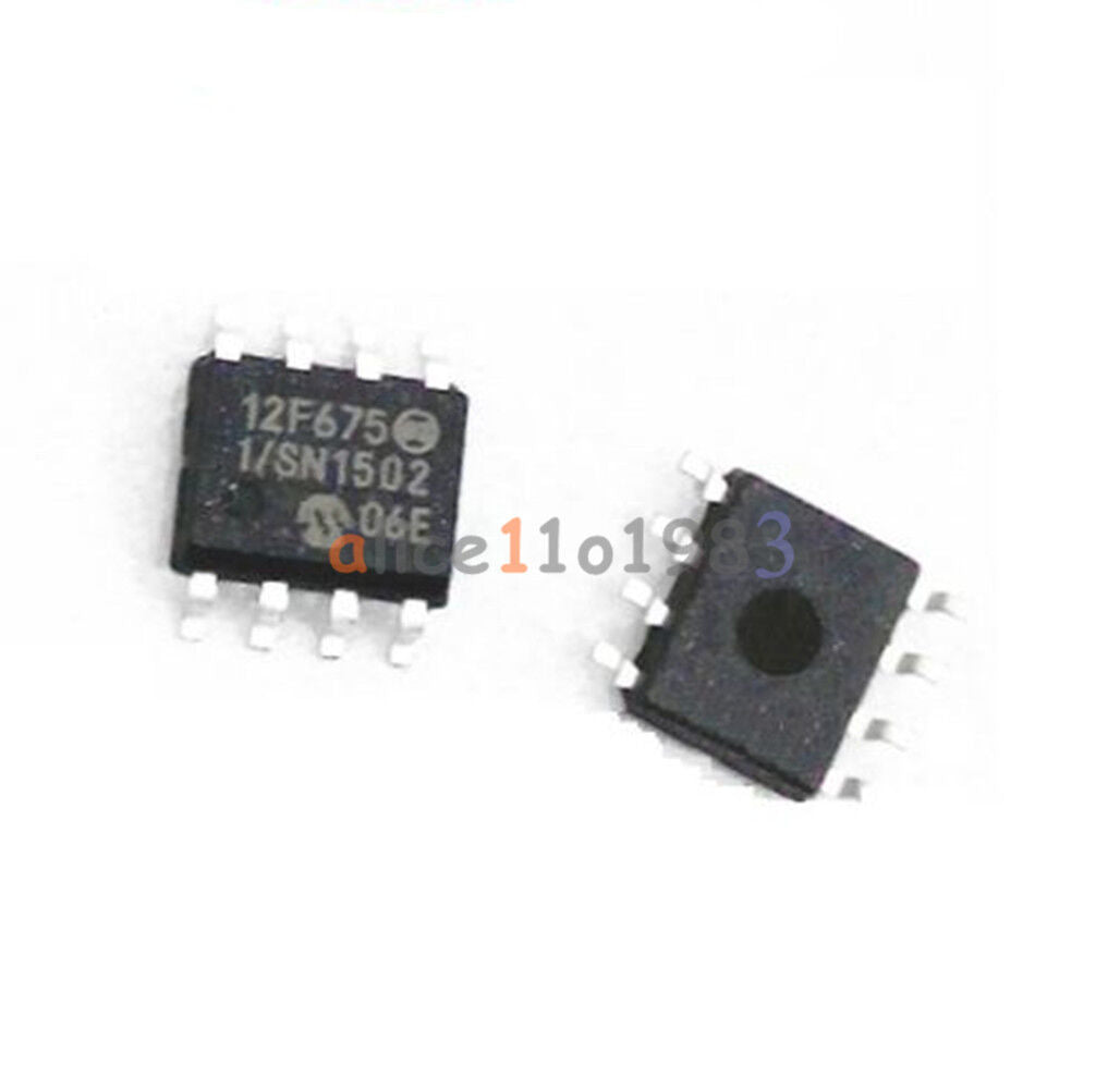10PCS PIC12F675-I/SN PIC12F675 SOP8 MICROCHIP MCU CMOS 8BIT FLASH-BASE L8 AL