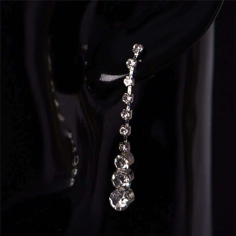 1Set Wedding Bridal Rhinestone Crystal Necklace Drop Earrings New Jewelry H Rf