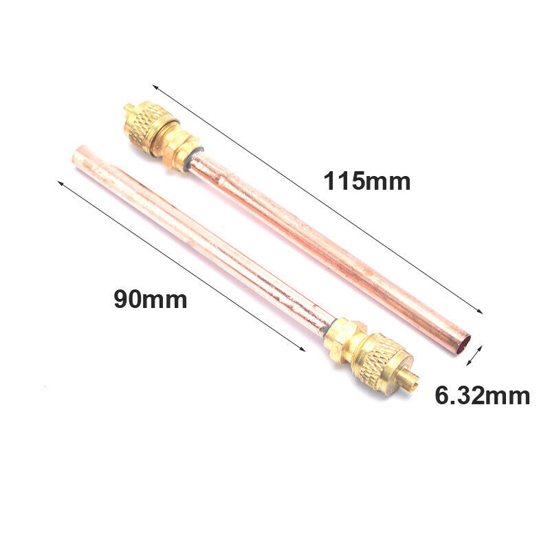 10PCS Air Conditioner Refrigeration Access Valves 6mm OD Copper Tube Fillin Pb
