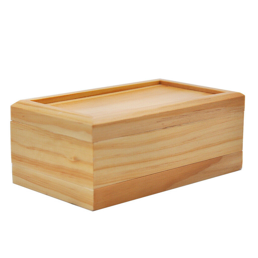 2x Portable Wood Storage Hand Rolling Tray Cigarette Stash Box Container A+D