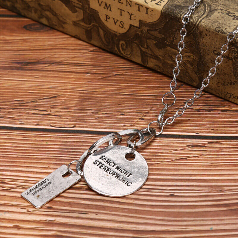 Punk Gothic Women Girls Round Metal Lock Pendant Chain Necklace Jewelry Gi Ws.DD