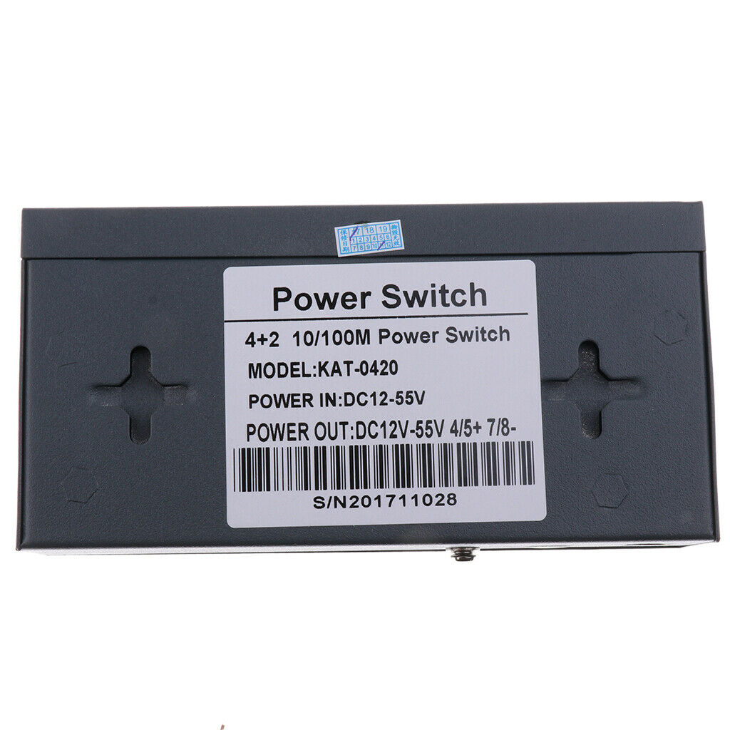 6-Port Fast Ethernet Switch 10/100Mbps 4Port & 2 Uplink PoE Switch - 802.3AF