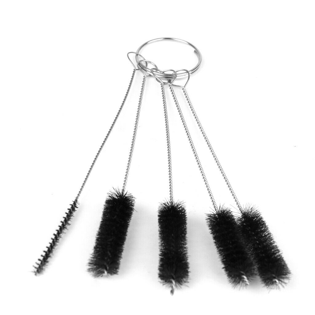 5 Packs Nylon Tattoo Machine Tube Nozzle Cleaning Brushes Set for Keyboard