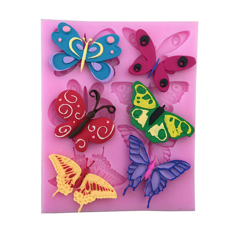 Butterfly Shape Silicone Fondant Cake Mold Decorating Chocolate Bakeware Moul Tt