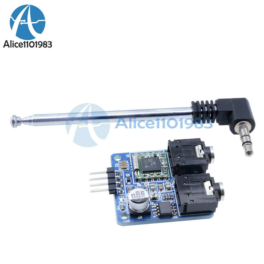 2PCS TEA5767 76-108MHZ FM Stereo Radio Module +Cable Antenna for Arduino